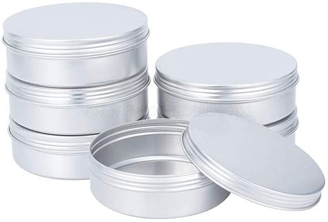 round craft box metal screw lid|Amazon.com: Craft Tins With Lids.